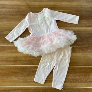 First Impressions light pink tutu top and leggings